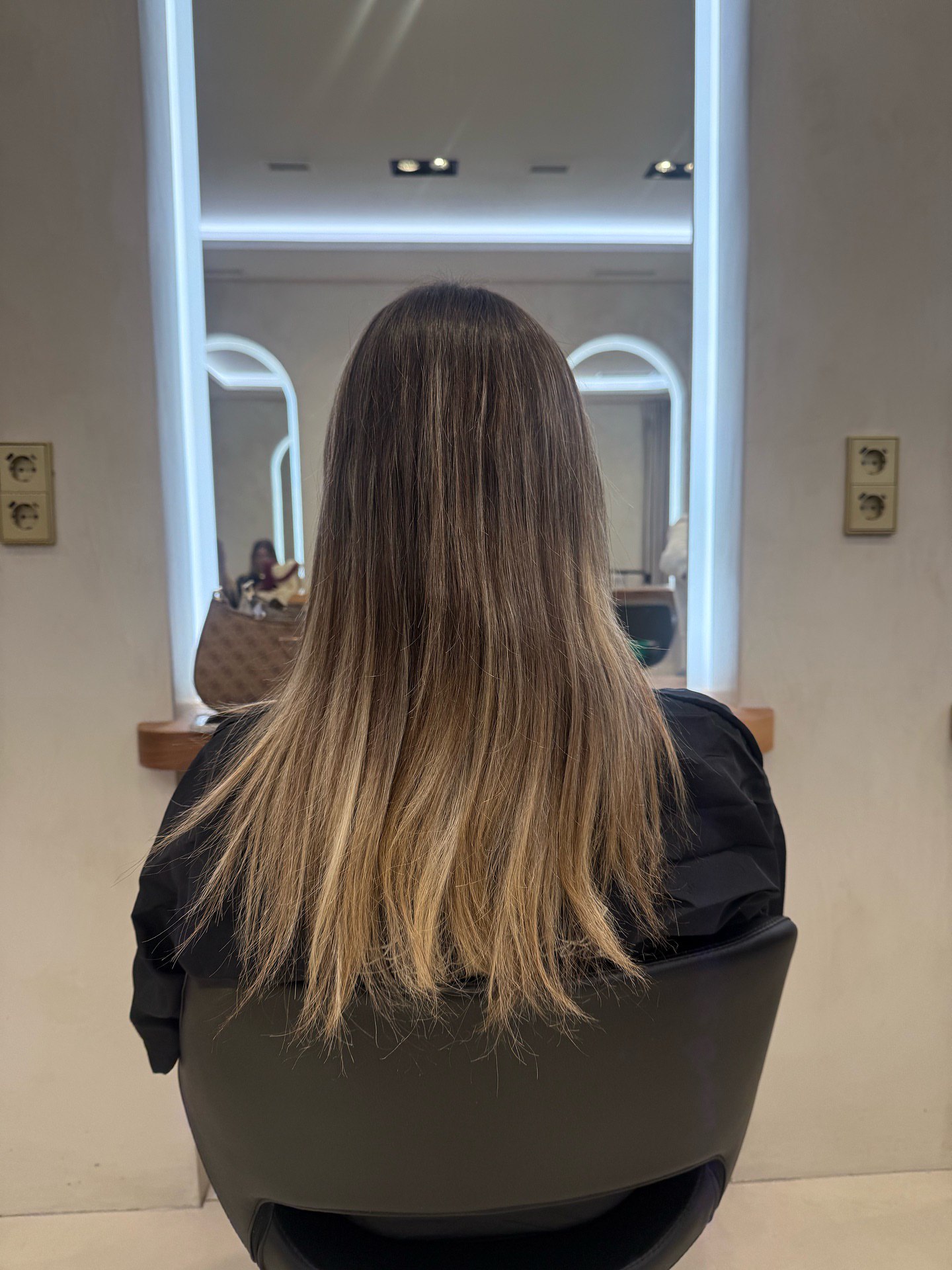 Detail shot of tools on a tidy styling station